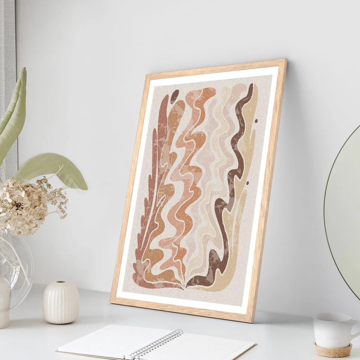 Een poster in een licht eiken lijst - Goede energie – goede emoties - 61x91 cm