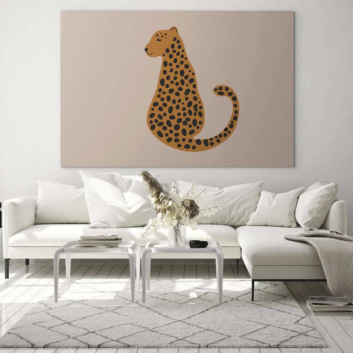 Schilderen op glas - Luipaardprint is een modieus print - 100x70 cm