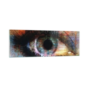 Schilderen op glas - Je kunt in de ziel kijken - 90x30 cm