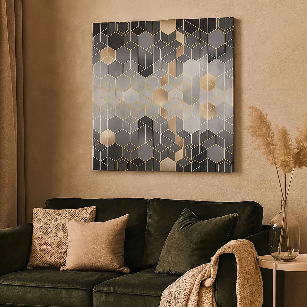 Schilderen op canvas - Diamant samenstelling - 30x30 cm