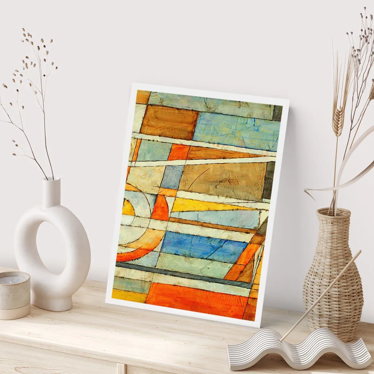 Poster - Kubisme op de bouwplaats - 70x100 cm