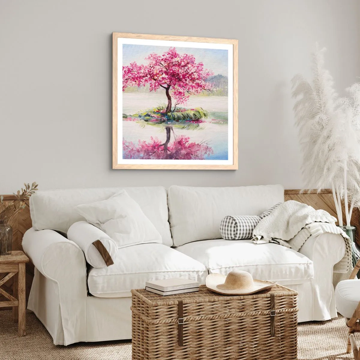 Een poster in een licht eiken lijst - Lentefeest - 30x30 cm