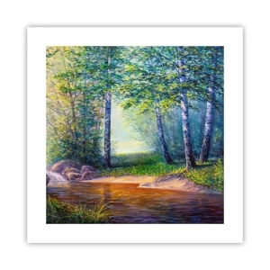 Poster - Idyllisch landschap - 40x40 cm