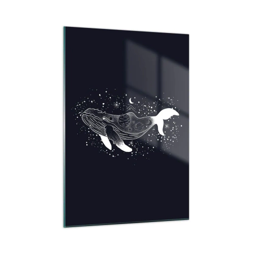 Schilderen op glas - In de oceaan van het universum - 50x70 cm