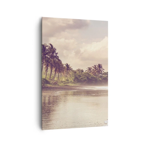 Schilderen op canvas - De streling van de golven - 80x120 cm