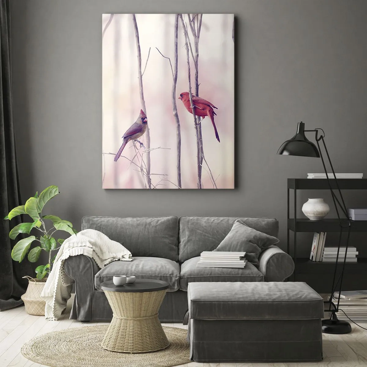 Schilderen op canvas - Verhaal van het roze woud - 80x120 cm