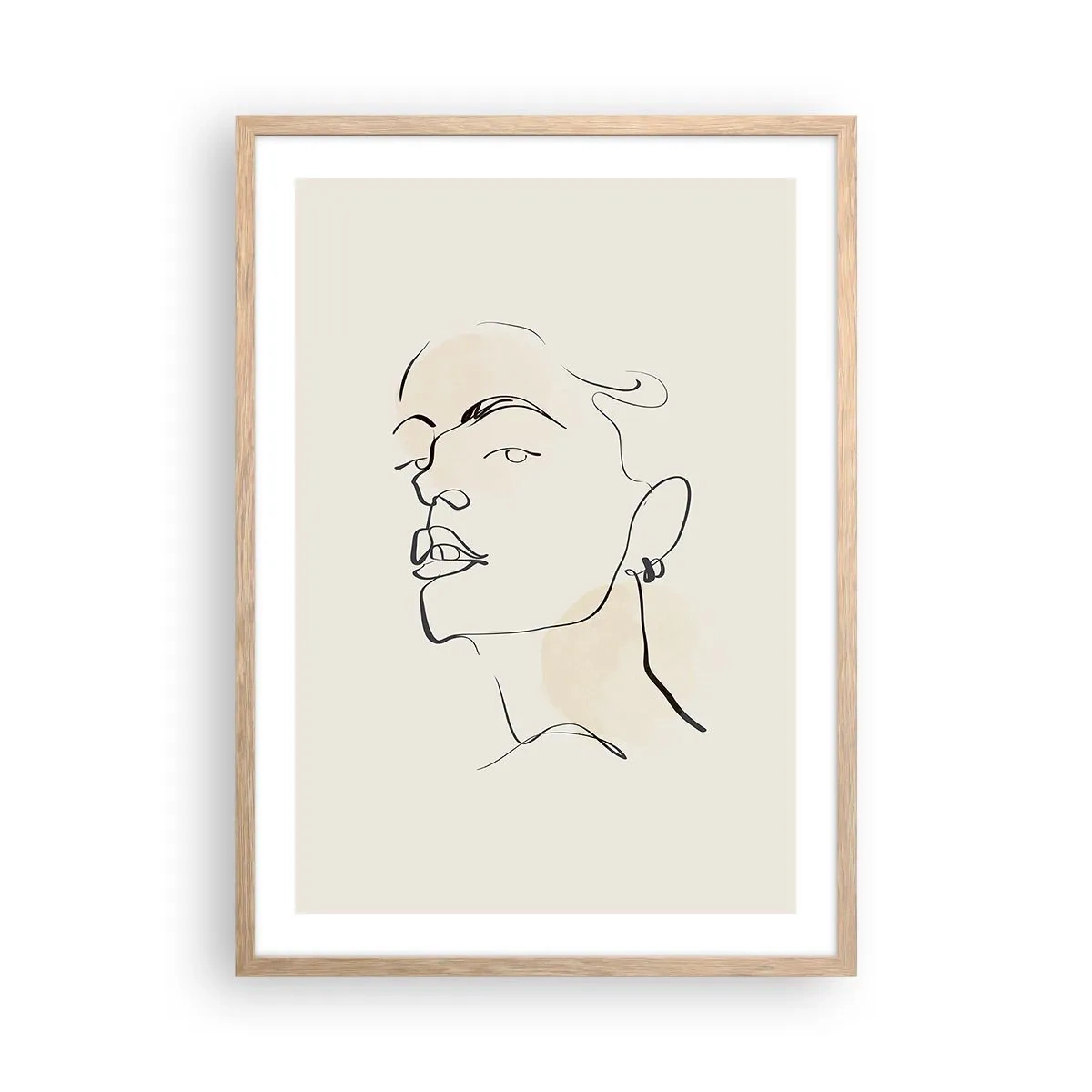 Een poster in een licht eiken lijst - Een trotse blik - 50x70 cm