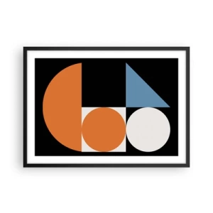 Poster in een zwarte lijst - Dacht lay-out - 70x50 cm