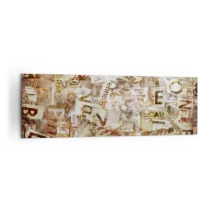 Schilderen op canvas - Ik verenig het gebabbel - 160x50 cm
