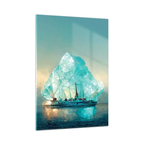 Schilderen op glas - Arctische diamant - 50x70 cm