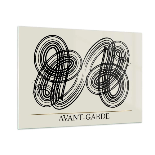 Schilderen op glas - Het kwam er spontaan uit - 100x70 cm