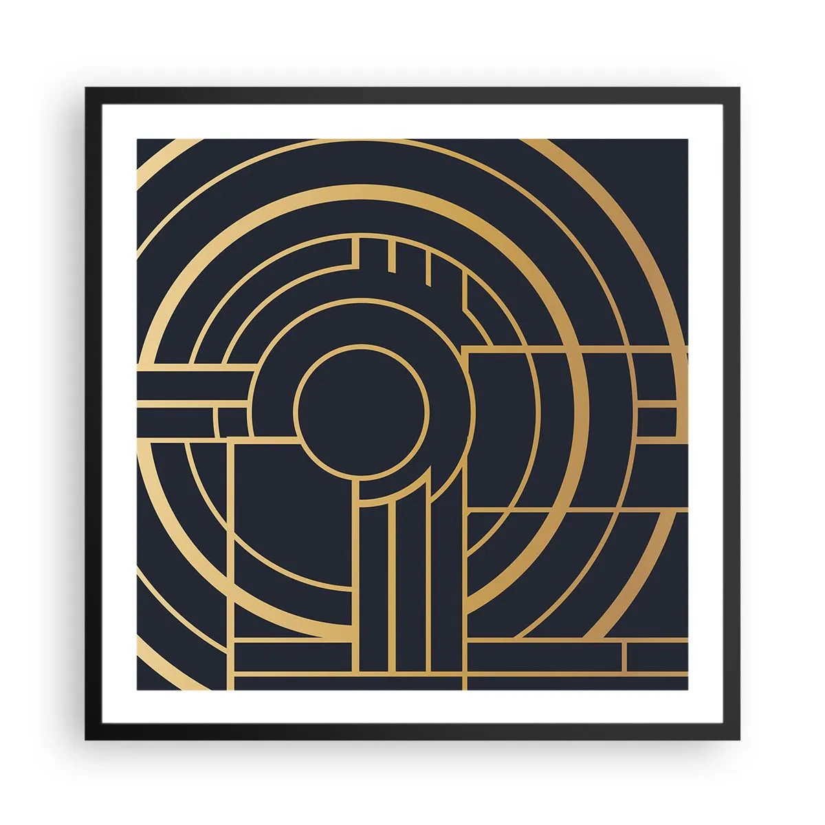 Poster in een zwarte lijst - Draaien van dingen - 60x60 cm