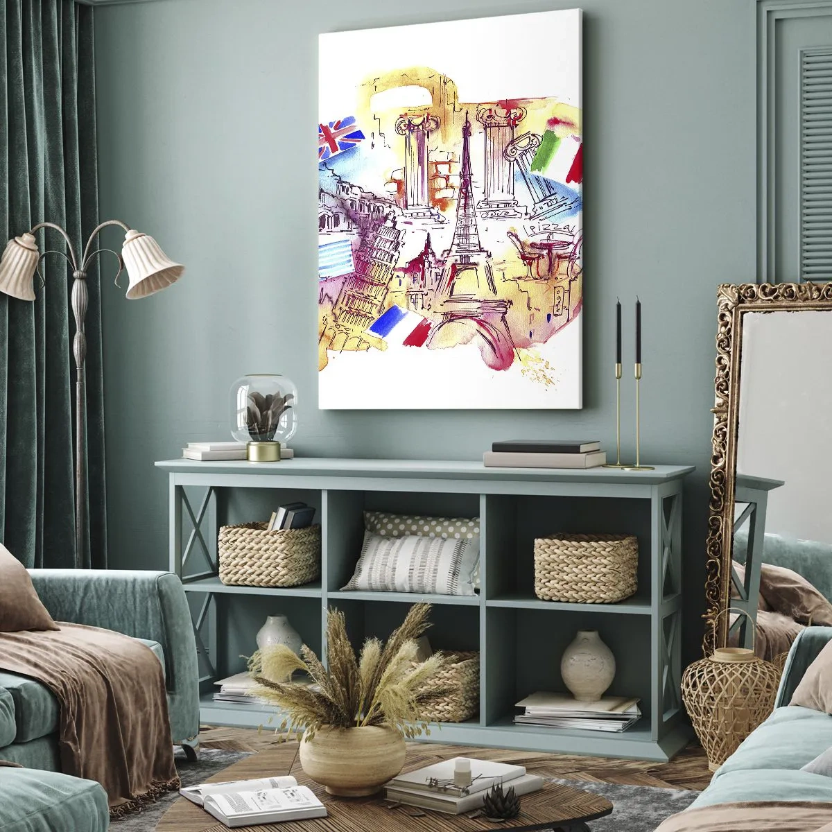 Schilderen op canvas - Europese tour - 55x100 cm