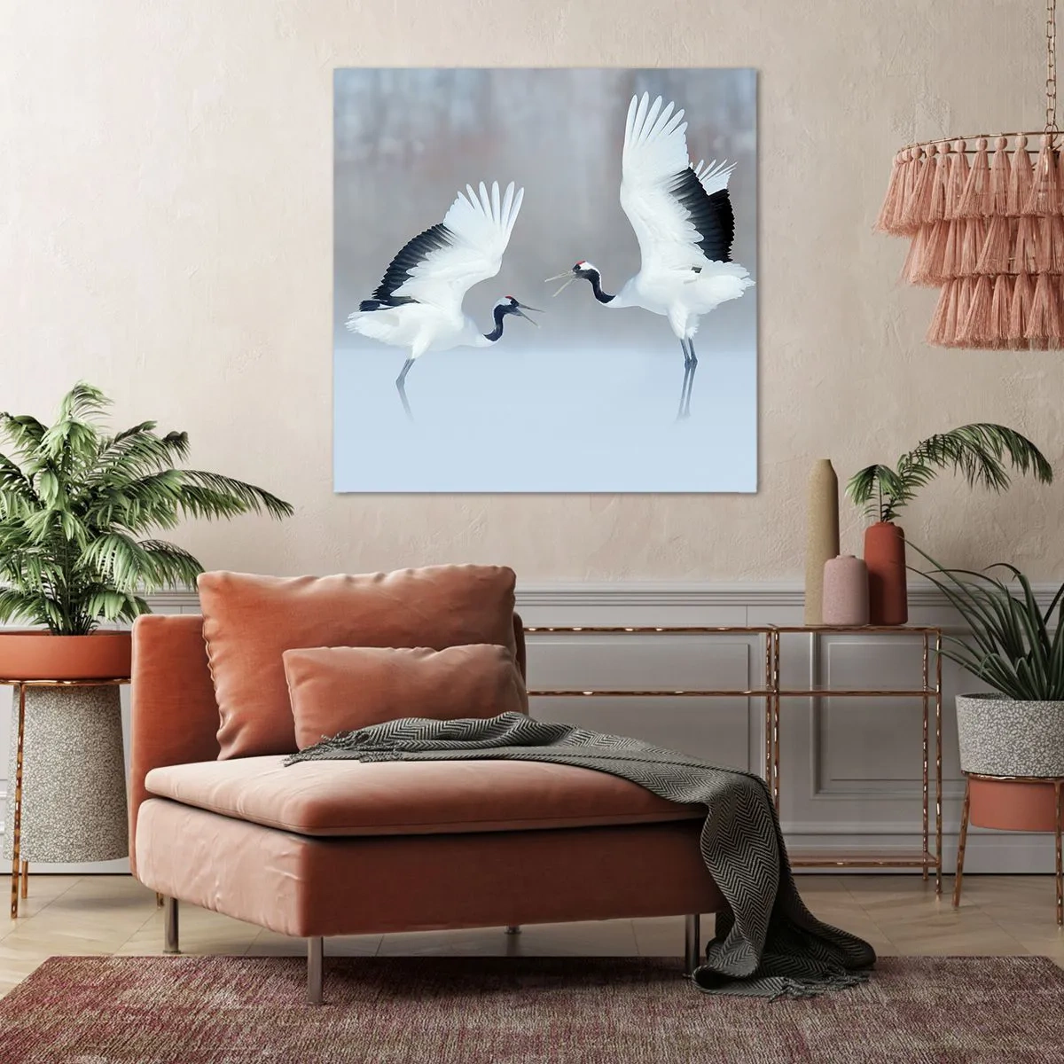 Schilderen op canvas - Dans in de mist - 70x70 cm