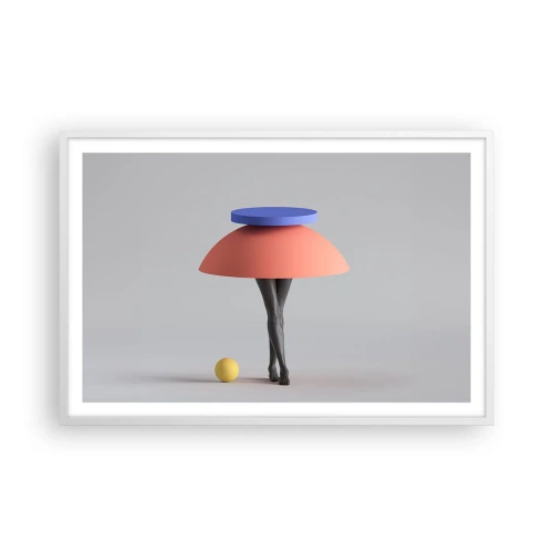 Poster in een witte lijst - Surrealistische compositie - 91x61 cm