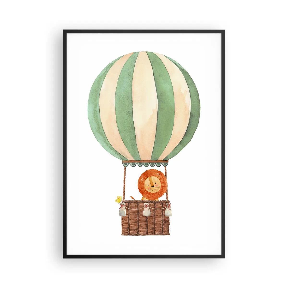 Poster in een zwarte lijst - Leons reizen - 70x100 cm