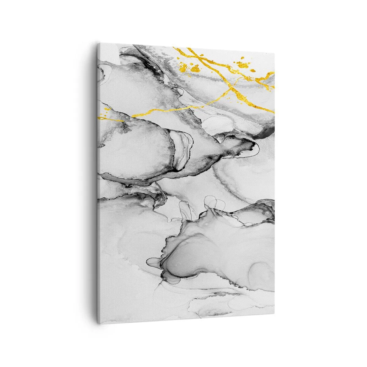Schilderen op canvas - Compositie met een gouden motief - 50x70 cm
