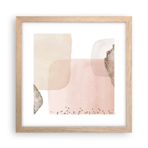 Een poster in een licht eiken lijst - Een blik door kleur - 30x30 cm