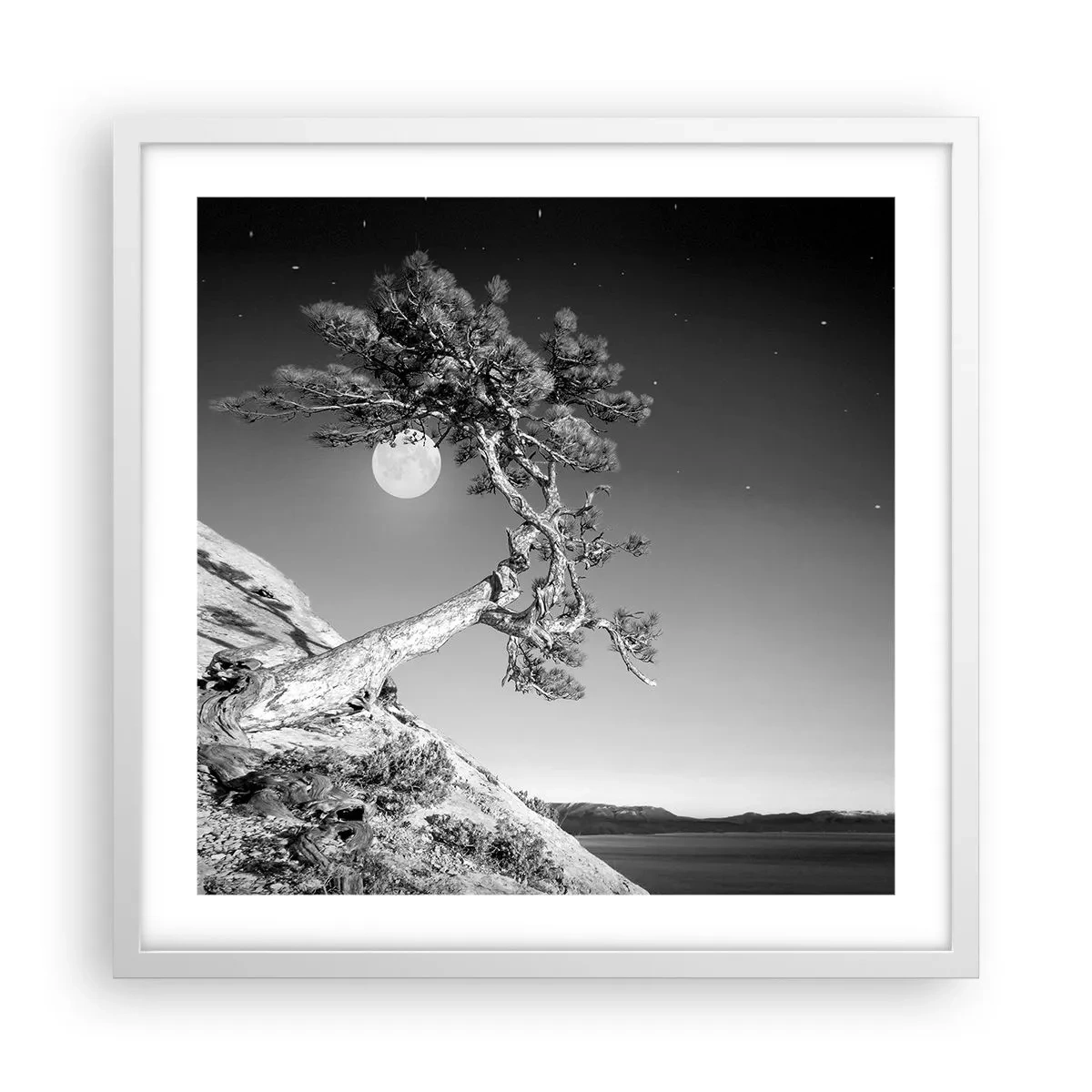 Poster in een witte lijst - Een zegevierende jager - 50x50 cm