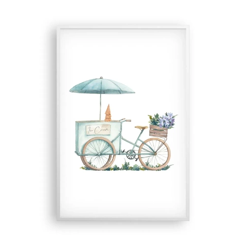 Poster in een witte lijst - Zoete herinnering aan de zomer - 61x91 cm