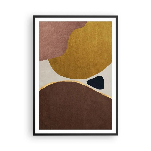 Poster in een zwarte lijst - Abstractie – een plek in de ruimte - 70x100 cm