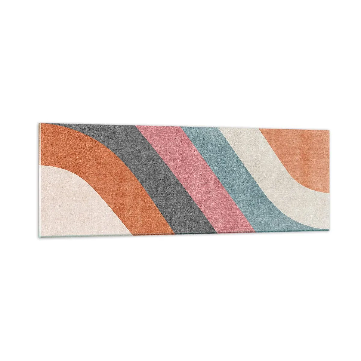 Schilderen op glas - Diagonale compositie – beweging - 90x30 cm