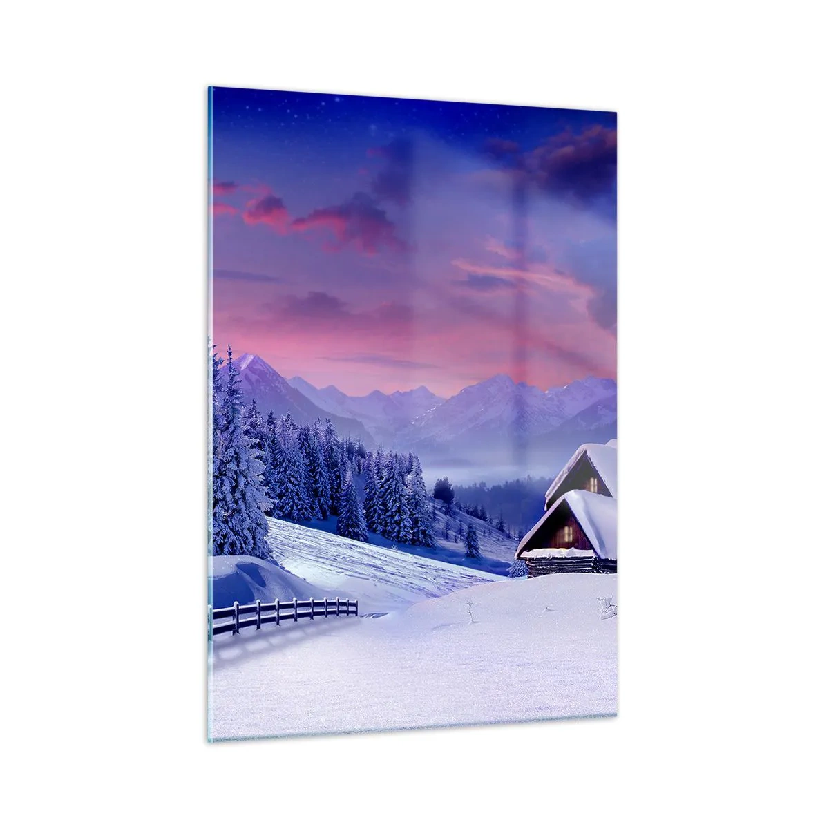 Schilderen op glas - Stille nacht - 50x70 cm