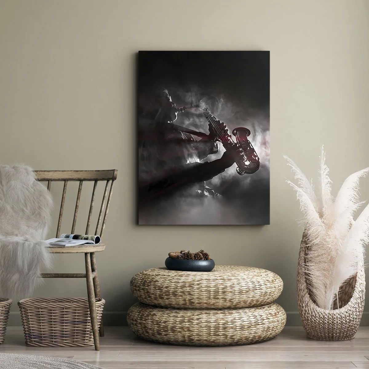 Schilderen op canvas - In de dampen van jazz - 50x70 cm