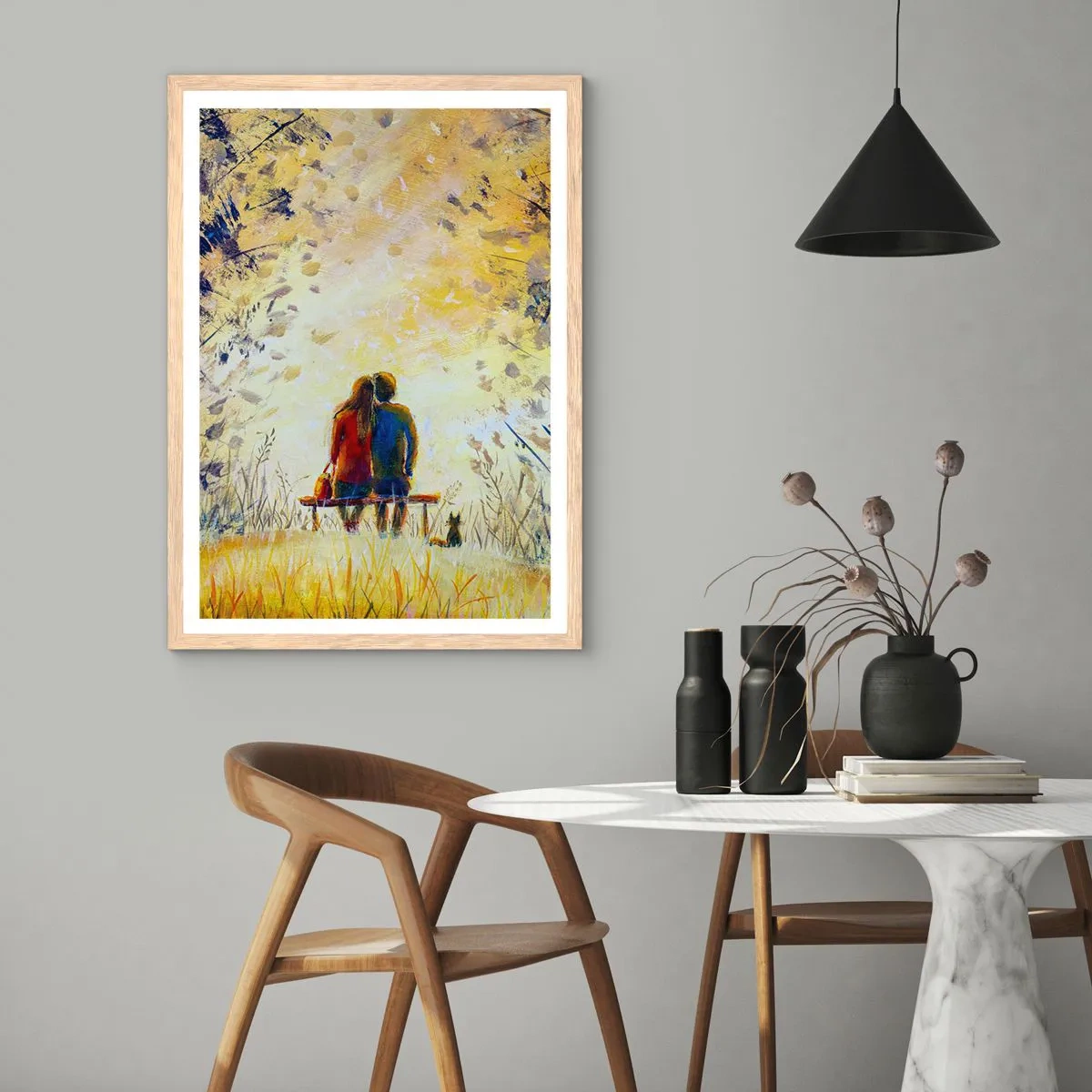Een poster in een licht eiken lijst - Een magisch moment - 61x91 cm