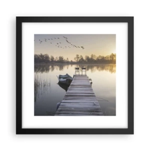 Poster in een zwarte lijst - Ik ben zo terug - 30x30 cm