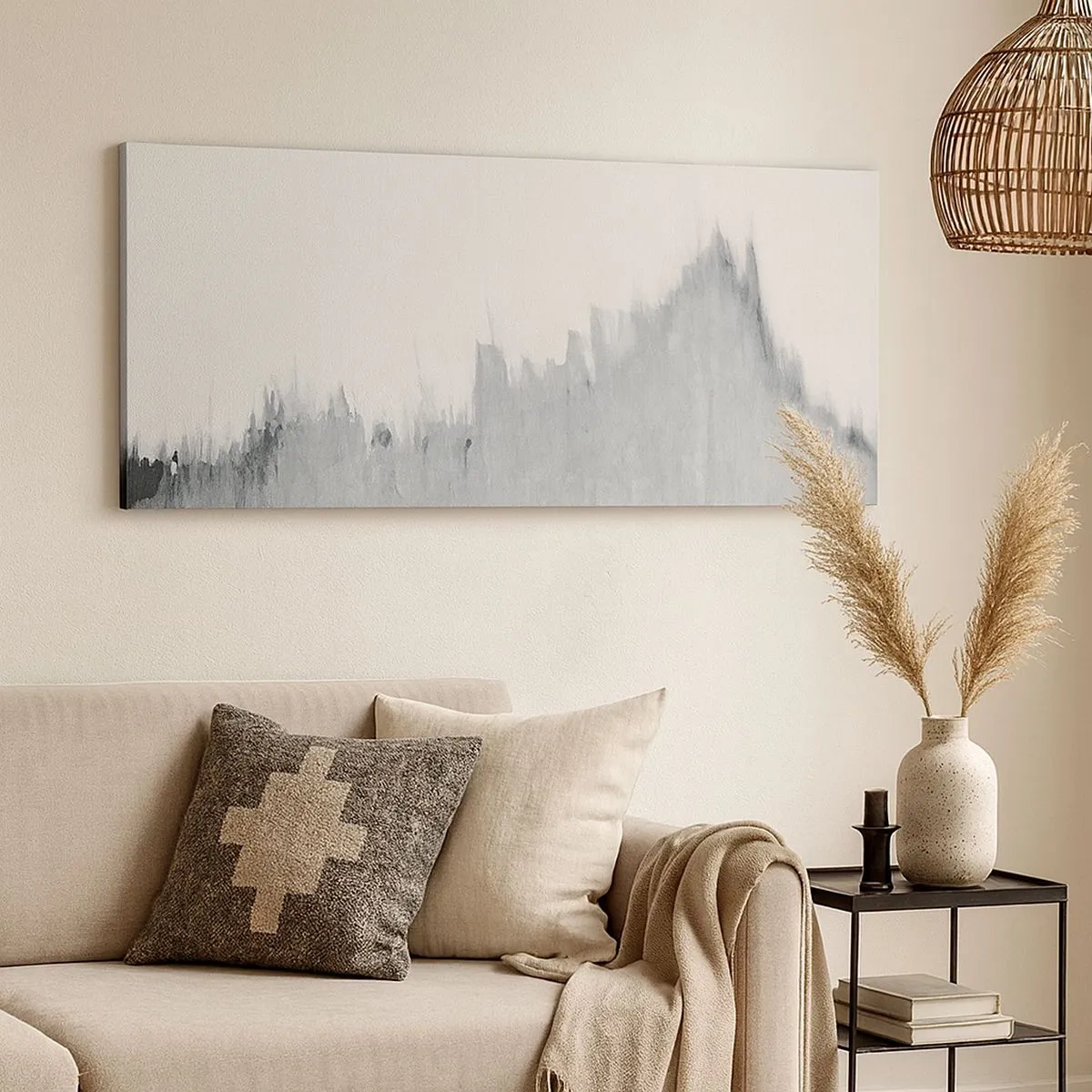 Schilderen op canvas - Mysterieuze tekst - 100x40 cm