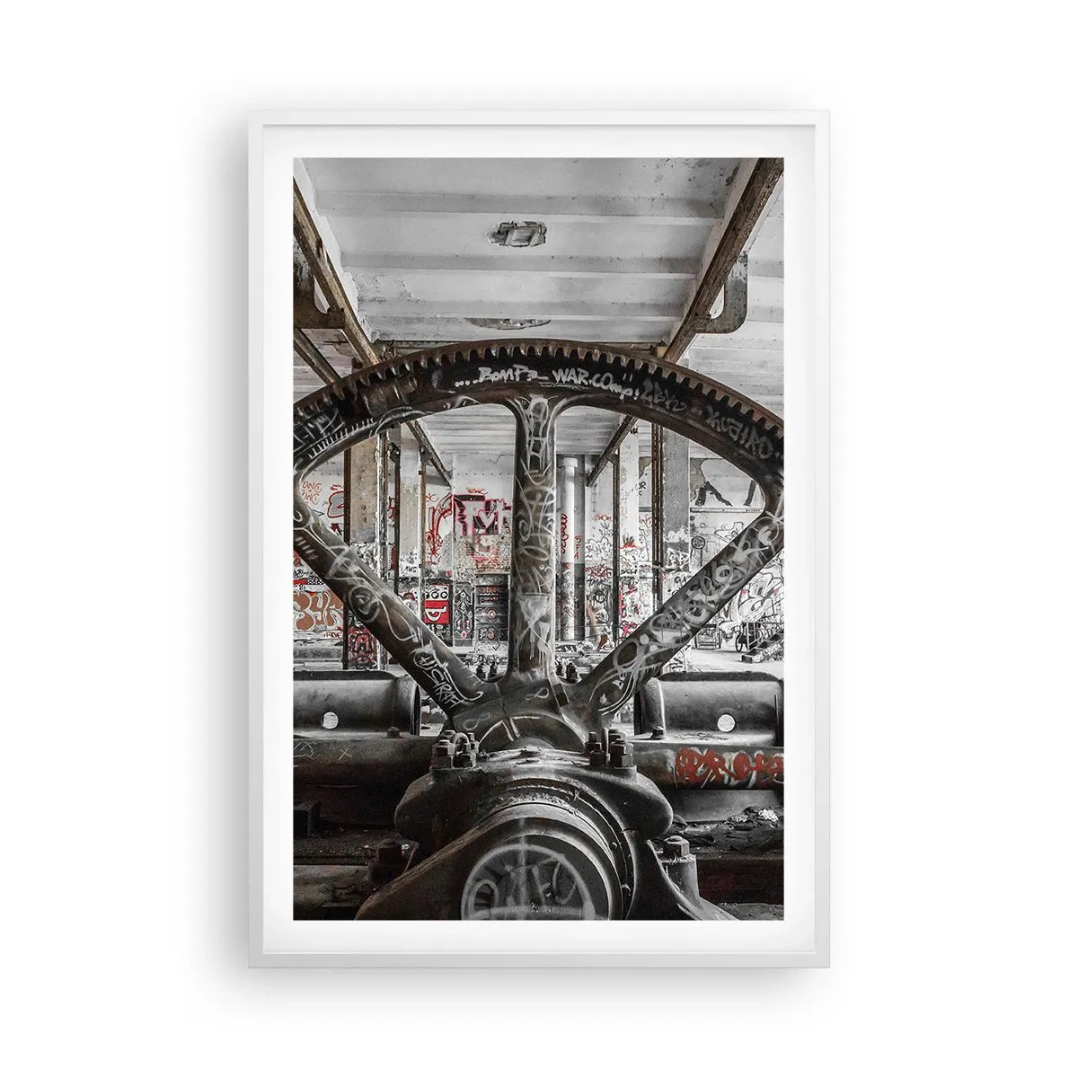 Poster in een witte lijst - Het geheime leven van de fabriek - 61x91 cm