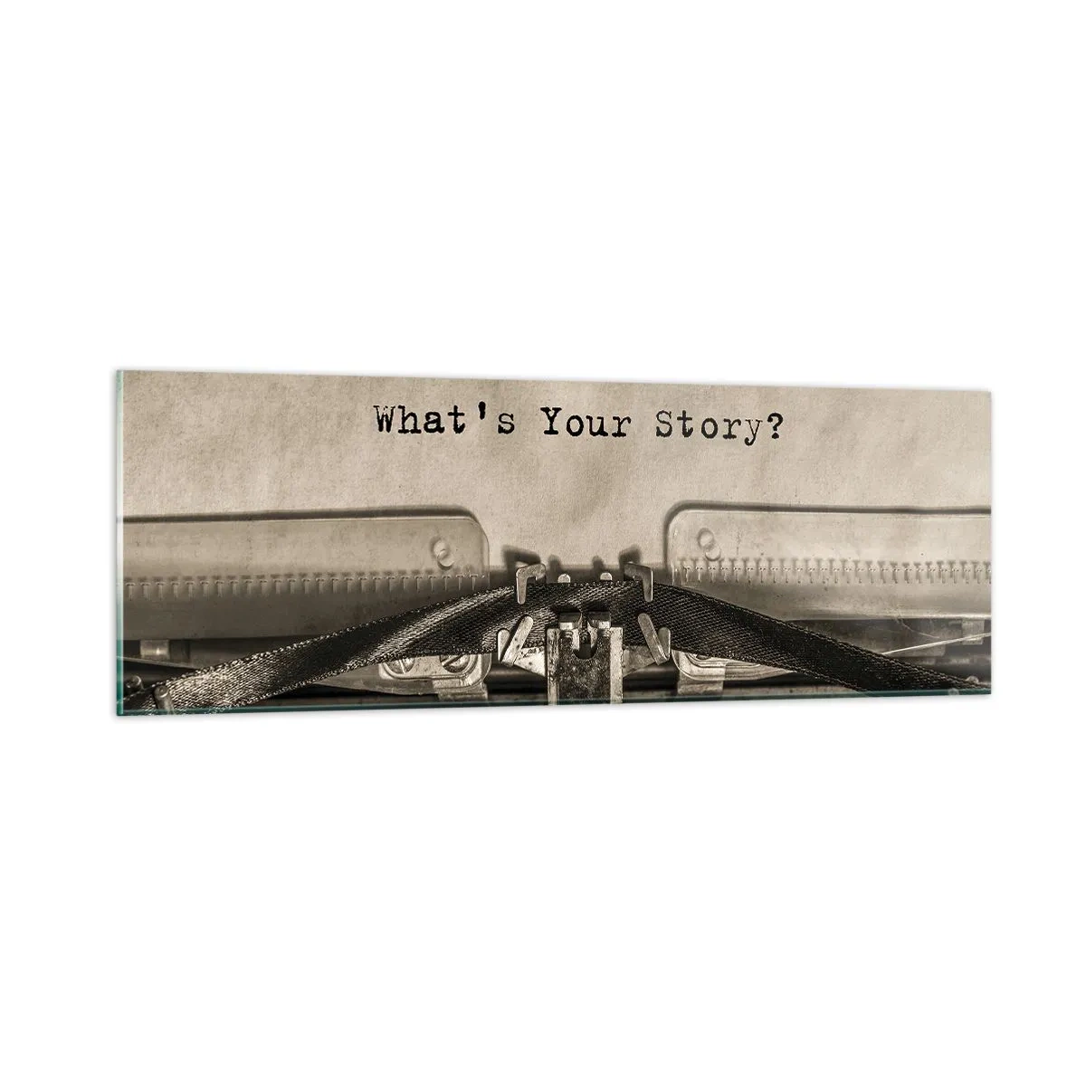 Schilderen op glas - Vertel het mee - 90x30 cm