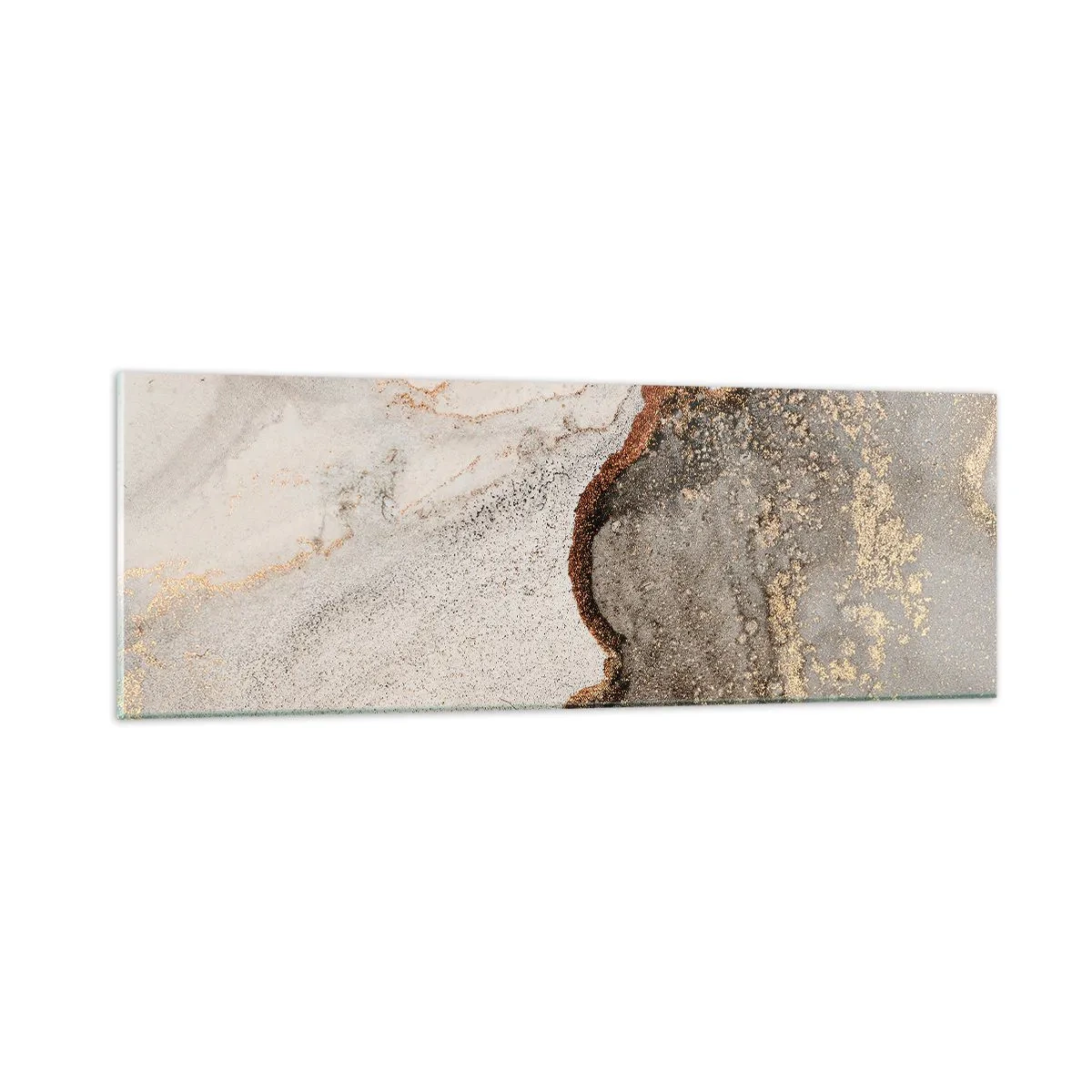 Schilderen op glas - Op de grens van kleuren - 90x30 cm