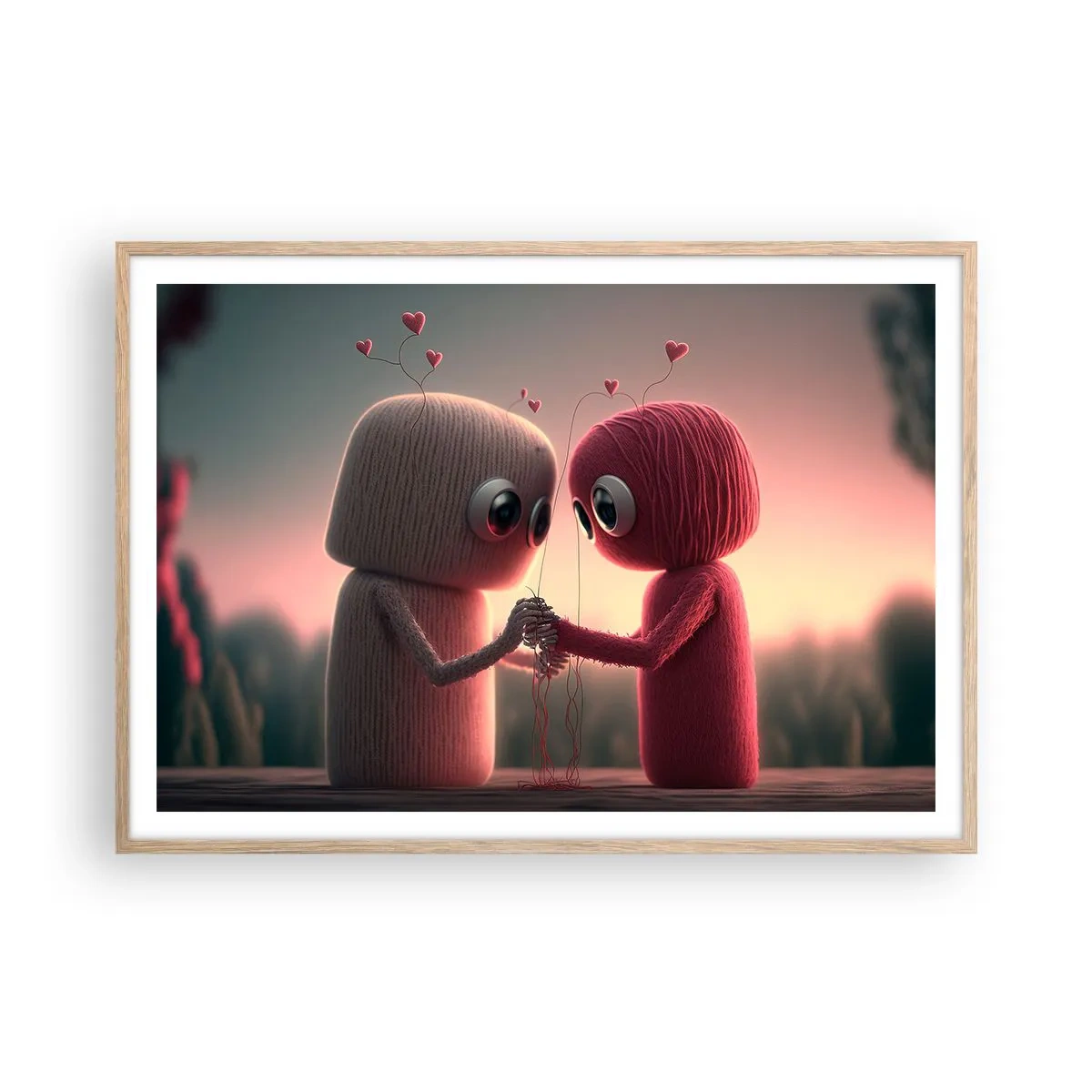 Een poster in een licht eiken lijst - Iedereen mag liefhebben - 100x70 cm