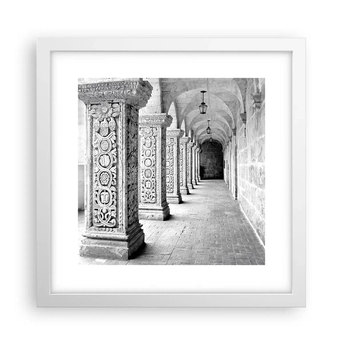 Poster in een witte lijst - En waar naar toe….? - 30x30 cm