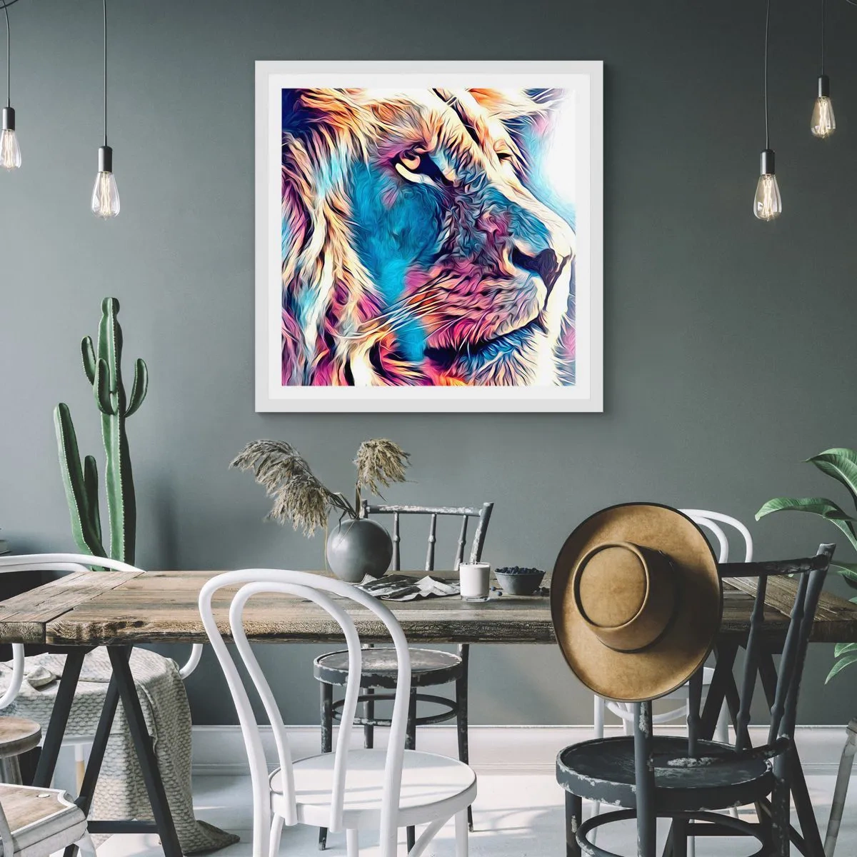 Poster in een witte lijst - De wijsheid van de natuur - 50x50 cm