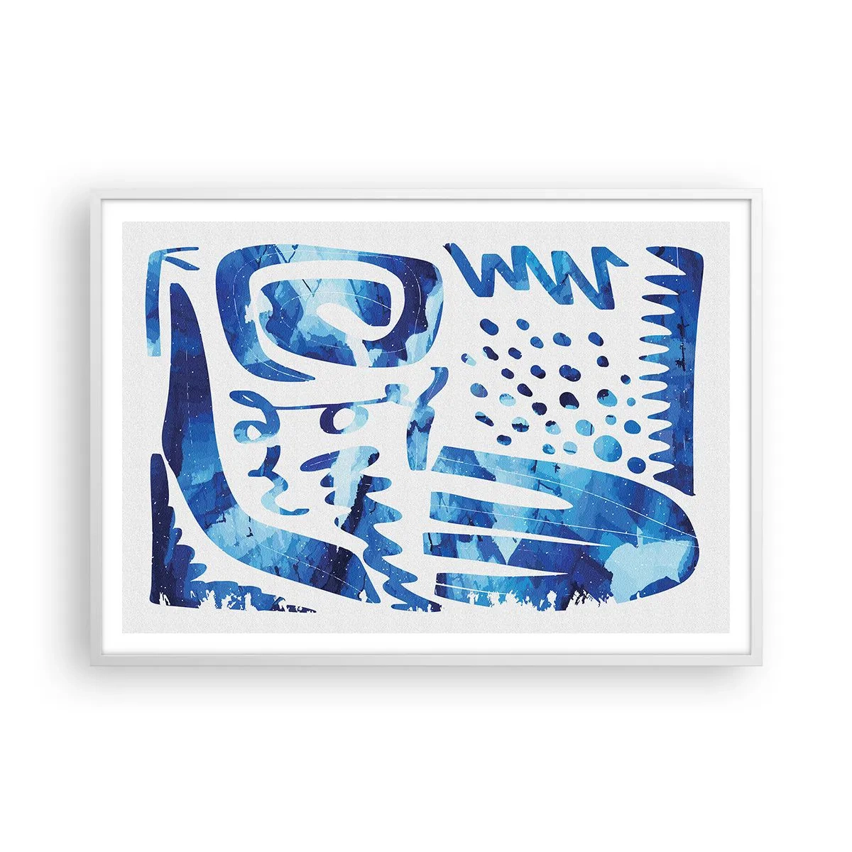 Poster in een witte lijst - Terug naar de wortels - 100x70 cm