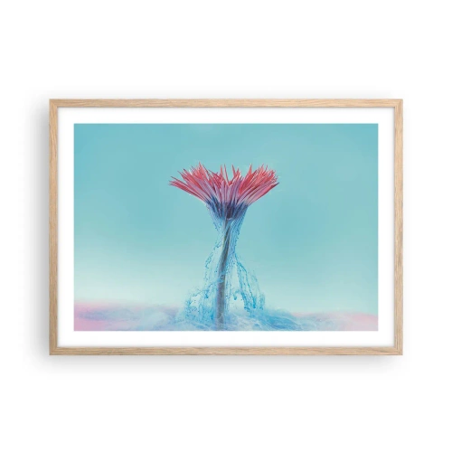 Een poster in een licht eiken lijst - In een verkwikkende omhelzing - 70x50 cm