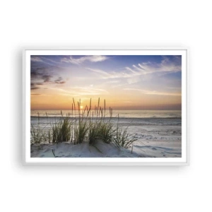 Poster in een witte lijst - Kijk, denk, voel - 100x70 cm