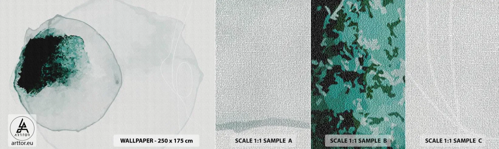 Fotobehang Monster Premium Canvas - In een druppel water - Modern, Minimalistisch, Abstractie - 100x30 cm