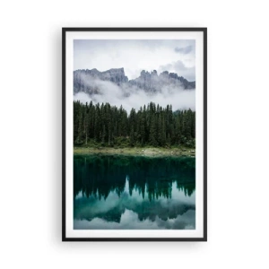 Poster in een zwarte lijst - Stil, stil, laten we het drinkwater niet wakker maken... - 61x91 cm