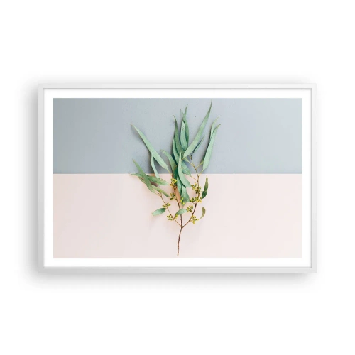 Poster in een witte lijst - Subtiliteit in pastelkleuren - 91x61 cm