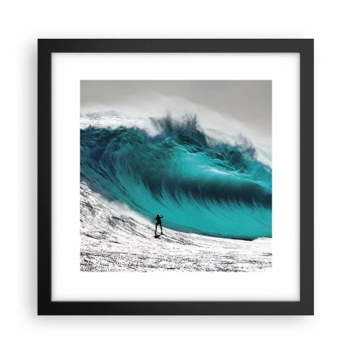 Poster in een zwarte lijst - Uitdaging aanvaard - 30x30 cm