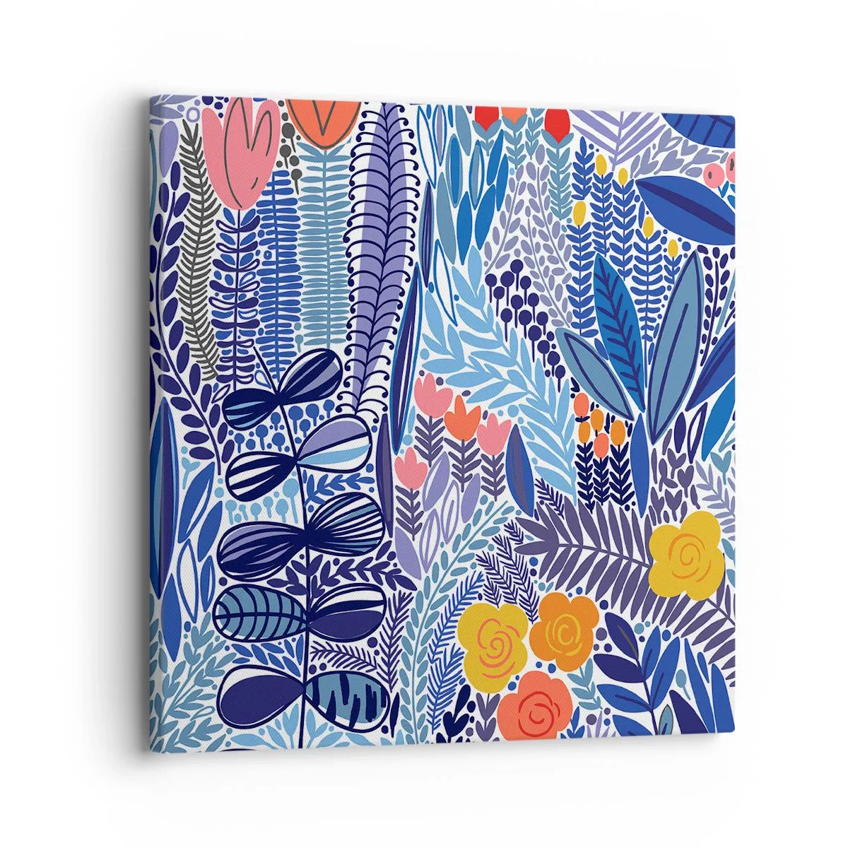 Schilderen op canvas - Hawaiiaanse tuin - 30x30 cm
