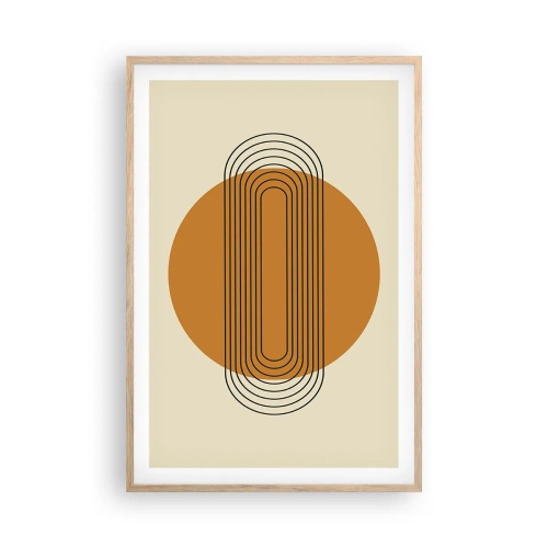 Een poster in een licht eiken lijst - Perfect plan - 61x91 cm