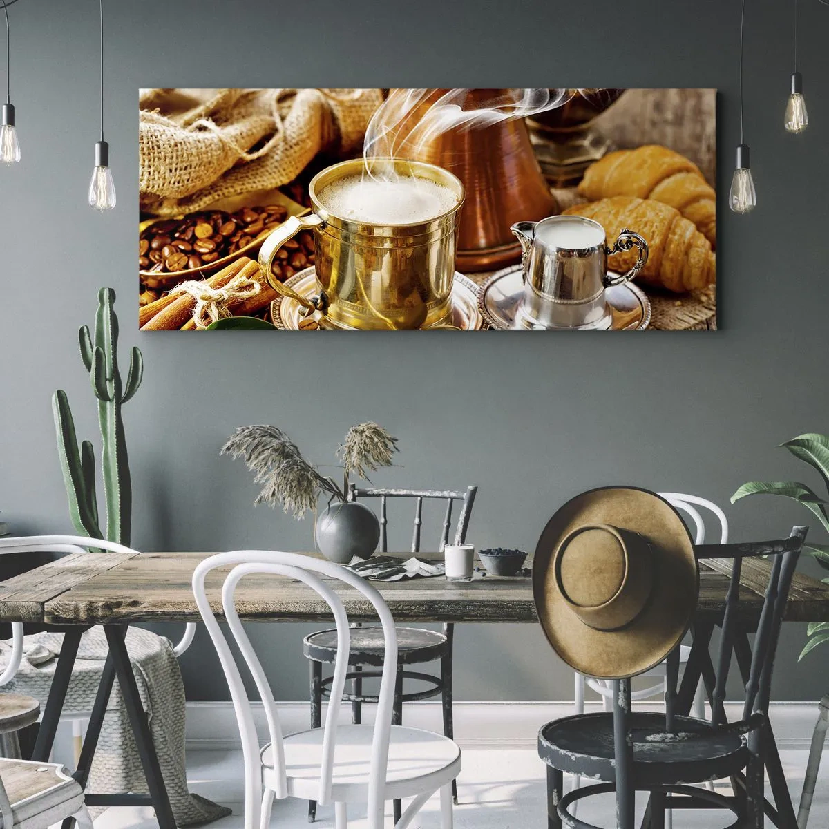 Schilderen op canvas - Prettige dag! - 160x50 cm