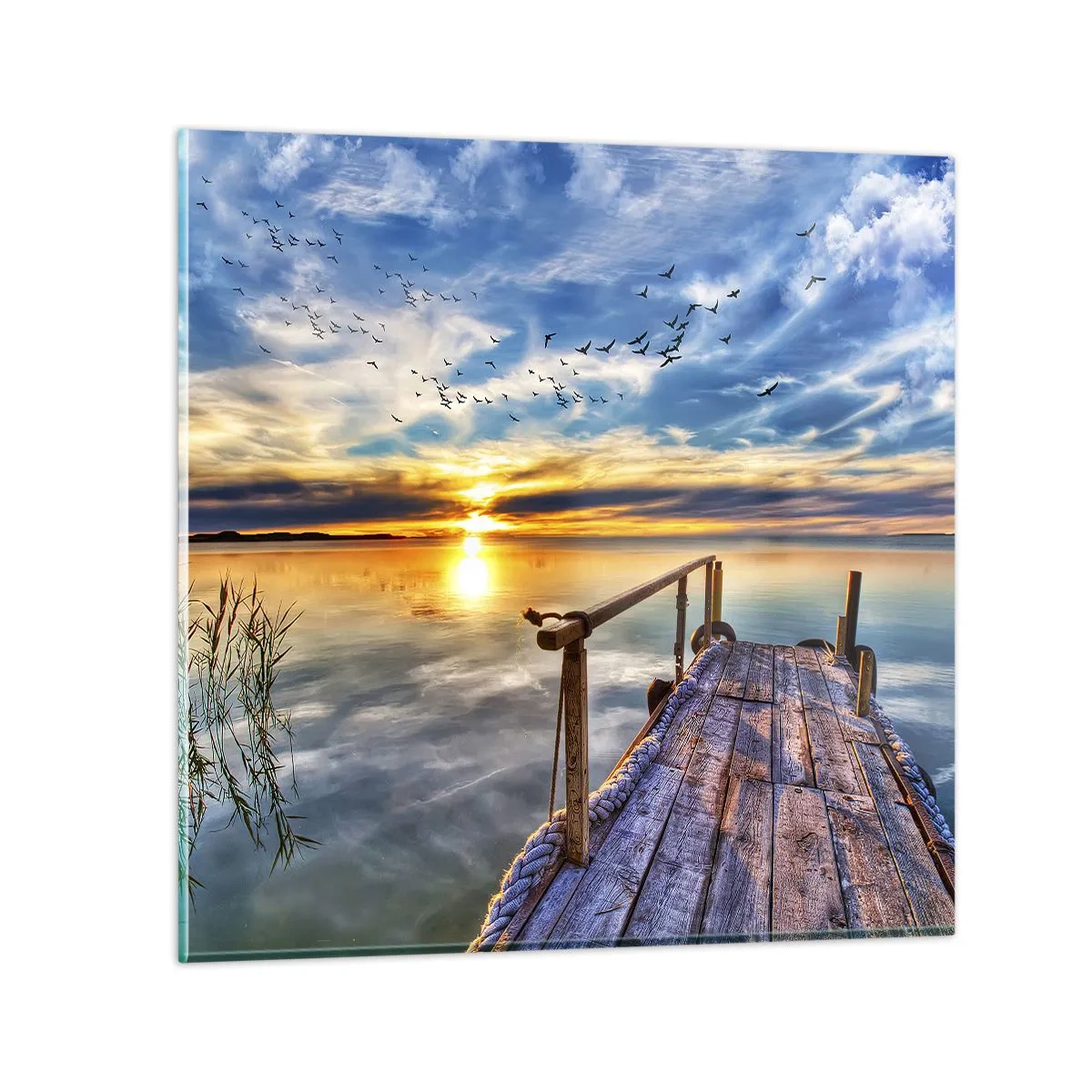 Schilderen op glas - De wind gaat rusten - 50x50 cm