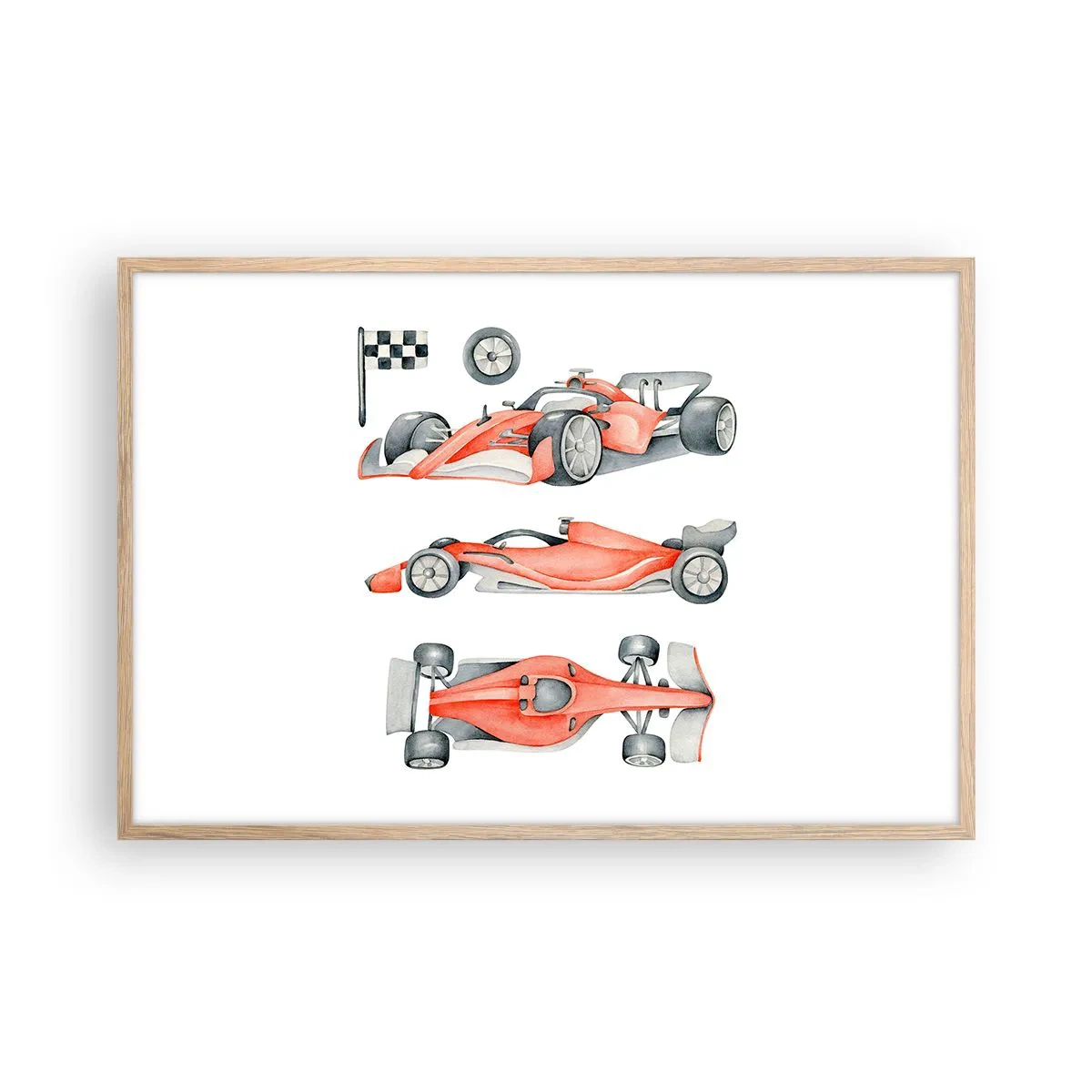 Een poster in een licht eiken lijst - Jaag je droom na - 91x61 cm