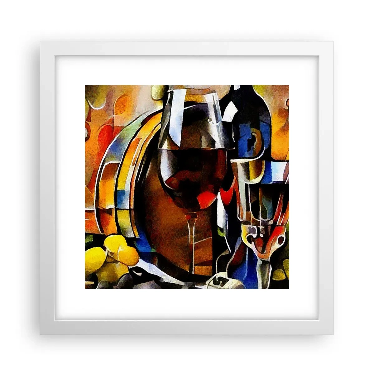 Poster in een witte lijst - En de wereld krijgt kleuren - 30x30 cm